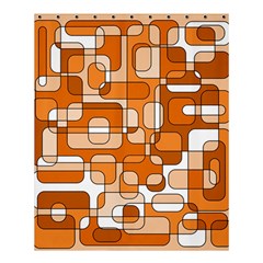 Orange Decorative Abstraction Shower Curtain 60  X 72  (medium)  by Valentinaart
