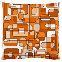 Orange Decorative Abstraction Standard Flano Cushion Case (one Side) by Valentinaart