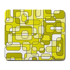 Yellow Decorative Abstraction Large Mousepads by Valentinaart