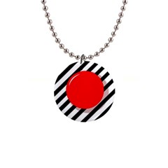 Red Ball Button Necklaces