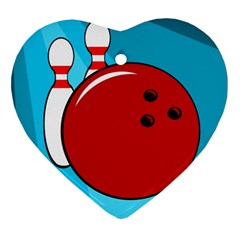 Bowling  Heart Ornament (2 Sides) by Valentinaart