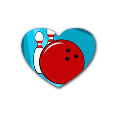 Bowling  Heart Coaster (4 Pack) 