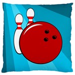 Bowling  Large Flano Cushion Case (One Side) Front