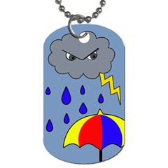 Rainy Day Dog Tag (one Side) by Valentinaart