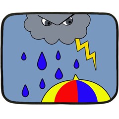 Rainy Day Fleece Blanket (mini) by Valentinaart