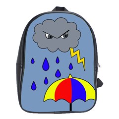 Rainy Day School Bags(large)  by Valentinaart