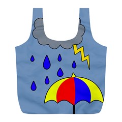 Rainy Day Full Print Recycle Bags (l)  by Valentinaart