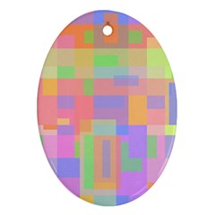 Pastel Decorative Design Oval Ornament (two Sides) by Valentinaart
