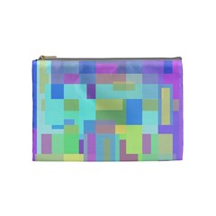 Pastel Geometrical Desing Cosmetic Bag (medium)  by Valentinaart