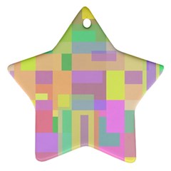 Pastel Colorful Design Ornament (star)  by Valentinaart