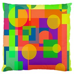 Colorful Geometrical Design Standard Flano Cushion Case (one Side) by Valentinaart