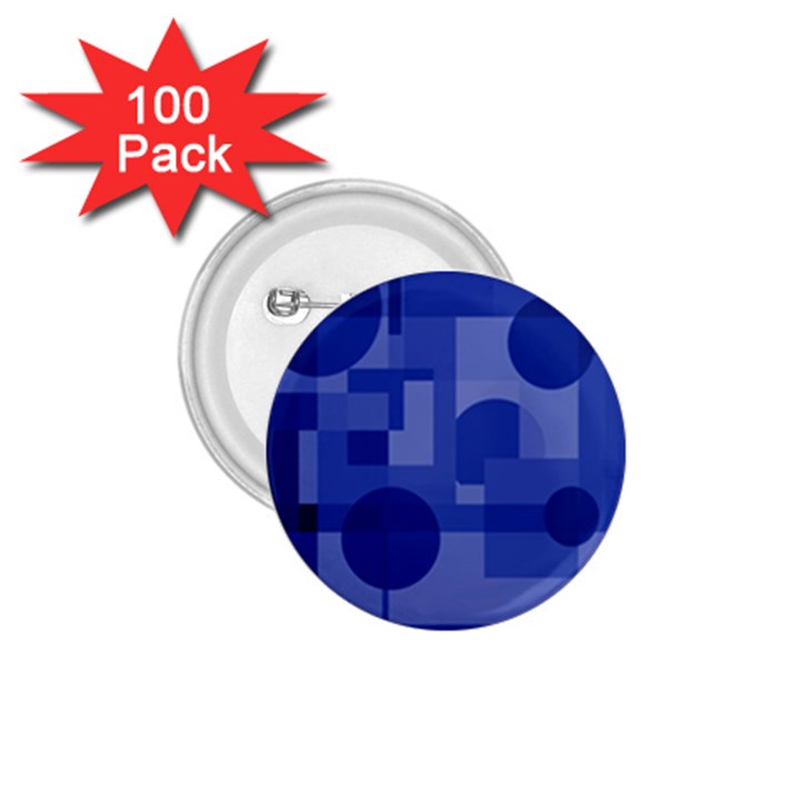 Deep blue abstract design 1.75  Buttons (100 pack) 
