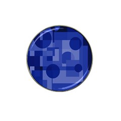 Deep Blue Abstract Design Hat Clip Ball Marker (4 Pack) by Valentinaart