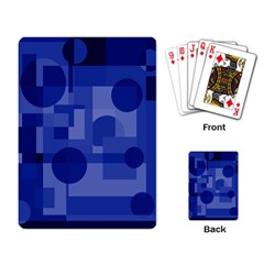 Deep Blue Abstract Design Playing Card by Valentinaart