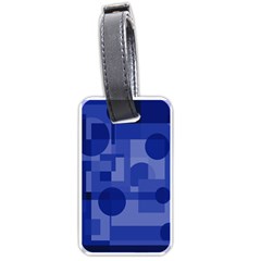 Deep Blue Abstract Design Luggage Tags (two Sides) by Valentinaart