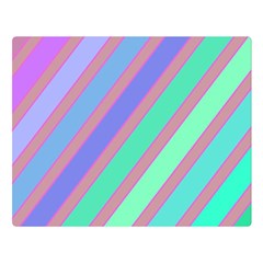 Pastel Colorful Lines Double Sided Flano Blanket (large)  by Valentinaart