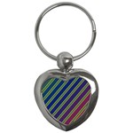 Decorative lines Key Chains (Heart)  Front