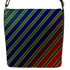 Decorative Lines Flap Messenger Bag (s) by Valentinaart
