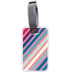 Colorful Lines Luggage Tags (one Side)  by Valentinaart