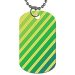 Green and yellow lines Dog Tag (Two Sides) Back