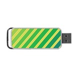 Green and yellow lines Portable USB Flash (Two Sides) Front