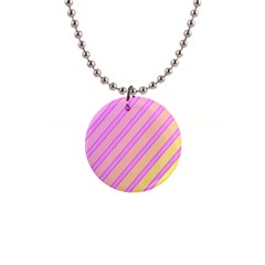 Pink And Yellow Elegant Design Button Necklaces by Valentinaart