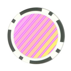 Pink And Yellow Elegant Design Poker Chip Card Guards (10 Pack)  by Valentinaart