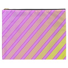 Pink And Yellow Elegant Design Cosmetic Bag (xxxl)  by Valentinaart