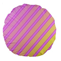 Pink And Yellow Elegant Design Large 18  Premium Round Cushions by Valentinaart
