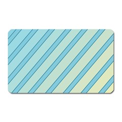 Blue Elegant Lines Magnet (rectangular) by Valentinaart