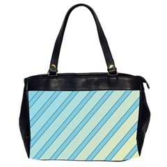 Blue Elegant Lines Office Handbags (2 Sides)  by Valentinaart