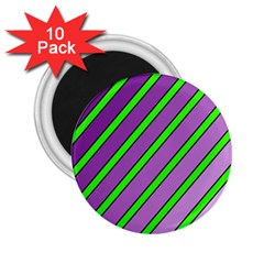 Purple and green lines 2.25  Magnets (10 pack) 