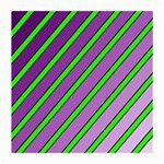 Purple and green lines Medium Glasses Cloth (2-Side) Front