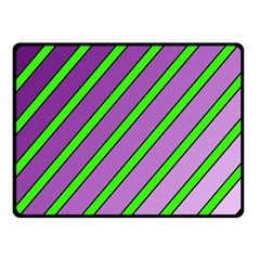 Purple and green lines Double Sided Fleece Blanket (Small) 