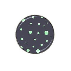 Green Bubbles Hat Clip Ball Marker by Valentinaart