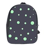 Green bubbles School Bags(Large)  Front