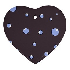 Blue Bubbles Ornament (heart)  by Valentinaart