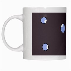 Blue Bubbles White Mugs by Valentinaart