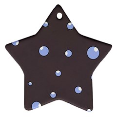 Blue Bubbles Star Ornament (two Sides)  by Valentinaart