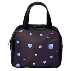 Blue Bubbles Classic Handbags (one Side) by Valentinaart