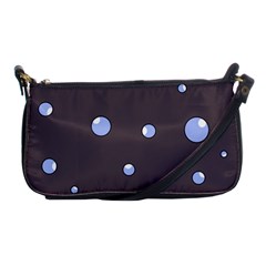 Blue Bubbles Shoulder Clutch Bags by Valentinaart