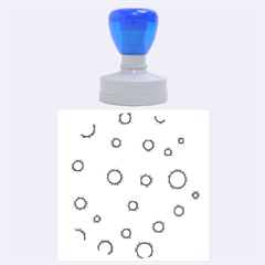 Blue Bubbles Rubber Round Stamps (large) by Valentinaart