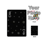 Gray bubbles Playing Cards 54 (Mini)  Front - Spade6