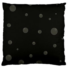 Gray Bubbles Large Cushion Case (one Side) by Valentinaart