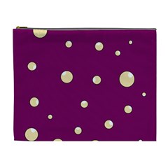 Purple And Yellow Bubbles Cosmetic Bag (xl)