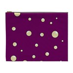 Purple and yellow bubbles Cosmetic Bag (XL) Front