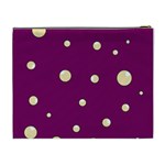 Purple and yellow bubbles Cosmetic Bag (XL) Back