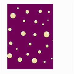 Purple And Yellow Bubbles Large Garden Flag (two Sides) by Valentinaart