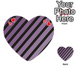 Purple elegant lines Playing Cards 54 (Heart)  Front - Heart4