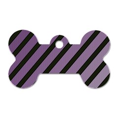 Purple Elegant Lines Dog Tag Bone (one Side) by Valentinaart